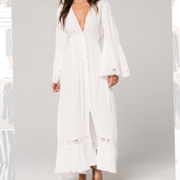 Band of Gypsies Dresses & Skirts - Band of gypsies white Baja duster dress